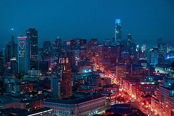 Cities, Building, Lights, Night City, Skyscrapers HD wallpaper