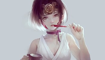 Artwork, Mumei, Kabaneri of the Iron Fortress, anime HD wallpaper