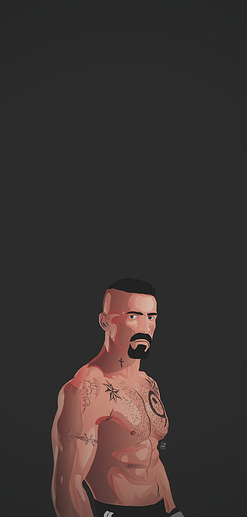 Undisputed/ Yuri Boyka, chest, lip, blackandwhite, karate, vexelart, Portrait, vector, people, fight, tattos HD phone wallpaper