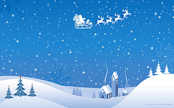 Christmas snow scene | | 1208 | UP HD wallpaper