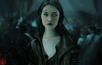 Cyborg Glowing Eyes , cyborg, artist, artwork, digital-art HD wallpaper