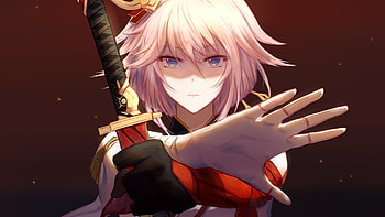 Yae sakura, short hair, anime girl, benghuai xueyuan HD wallpaper