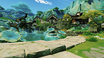 Genshin Impact Ultra — Tranquil Lotus Village, Genshin Impact HD wallpaper