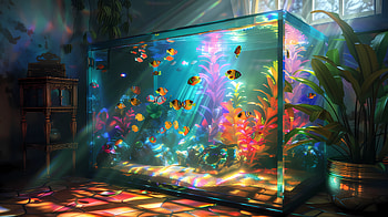Vibrant Aquarium, aquarium HD wallpaper