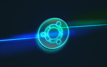 Ubuntu logo, light art, Ubuntu emblem, blue light line background, Ubuntu neon logo, creative art, Ubuntu HD wallpaper
