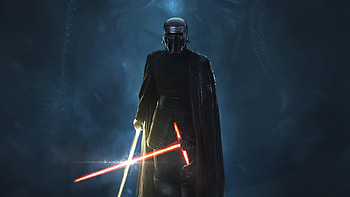 Kylo Ren Golden Lightsaber , kylo-ren, star-wars, artist, artwork, digital-art, art, artstation HD wallpaper