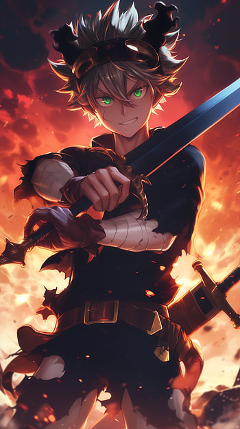Asta's Fiery Charge - Black Clover, Anime, Black Clover, Asta (Black Clover) HD phone wallpaper