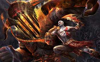 Greek God Of War Statue HD wallpaper