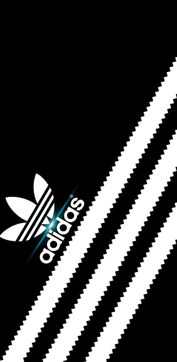 ADIDAS LOGO, Brand, Sport, Black, Blanco HD phone wallpaper