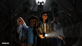 Roblox: Moonlit Manor —, Video Game, Girl, Flashlight, Haunted House HD wallpaper