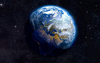 Earth from space, Africa from space, galaxy, Europe from space, sci-fi, stars, universe, NASA, planets, 3D Earth HD wallpaper