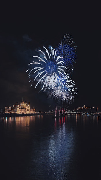Holidays, Salute, Night City, Hungary, Budapest, Celebration HD phone wallpaper