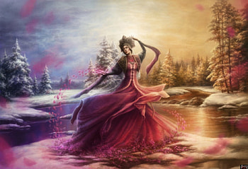 Fantasy arts, two season, princess, lovely HD wallpaper