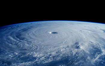 Eye of hurricane, Cyclone view, View from space, Earth storm HD wallpaper