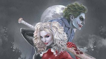 Joker And Harley Quinn New, joker, harley-quinn, superheroes, artwork HD wallpaper