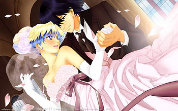 Gurren Lagann, wedding, anime, men, women HD wallpaper