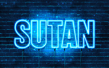Happy Birtay Sutan, , blue neon lights, Sutan name, creative, Sutan Happy Birtay, Sutan Birtay, popular japanese male names, with Sutan name, Sutan HD wallpaper