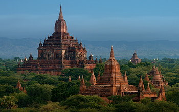 Sulamani Temple, Bagan, Gawdawpalin Temple, evening, sunset, Buddhism, landmark, Buddhist temples, Myanmar HD wallpaper
