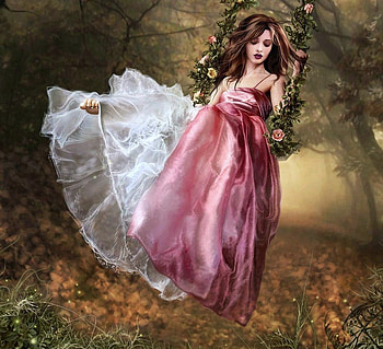 The Pink Lady, girl, pink, lady, dress HD wallpaper