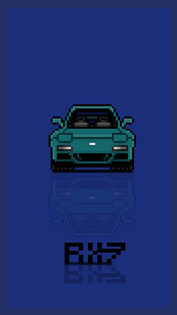 RX-7, JDM, automotriz, Pixel art HD phone wallpaper