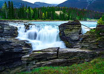Nature, Trees, Stones, Rocks, Waterfall, Stone HD wallpaper