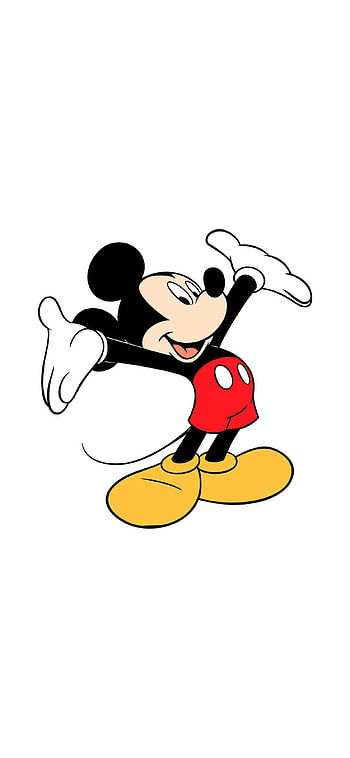 Mickey Mouse, Apple logo, Animated character, Classic HD phone wallpaper