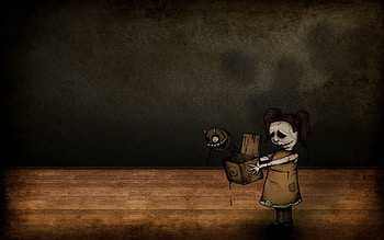Art, Drawing, , Girl, Box, Gift, Present, Surprise HD wallpaper