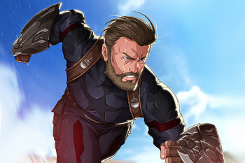 Beard Captain America, captain-america, superheroes, artwork, artstation HD wallpaper