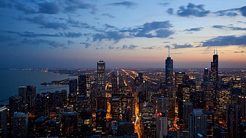 Chicago Skyline, Travels, Laptop HD wallpaper