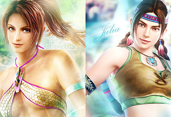 Christie & Julia, females, games, christie monteiro, julia, julia chang, christie, cg, video games, brown hair, girls, tekken, female HD wallpaper