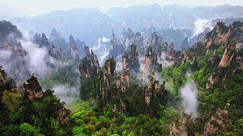 Zhangjiajie Travels, Wulingyuan area, Zhangjiajie China, Floating mountains HD wallpaper