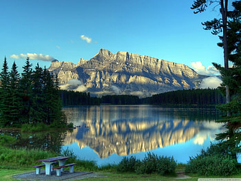 Lakeview, mount, mirror, water, lake HD wallpaper