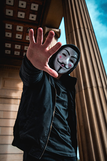 Hand, Miscellanea, Miscellaneous, Mask, Anonymous, Fingers, Touching, Touch HD phone wallpaper