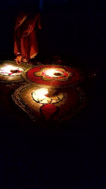 Diwali, Rangoli Designs Diya, Diya, rangoli design diya HD phone wallpaper