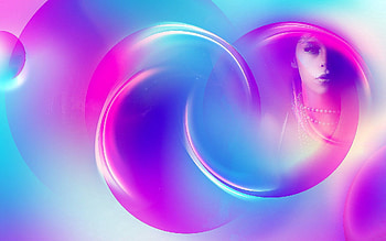 Abstract, Reflection, Glare, Circles, Shine, Light, Girl, Face HD wallpaper