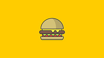 Burger Minimalism, minimalism, artist HD wallpaper