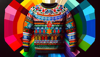 Colorful Ugly Sweater, ugly sweater, sweater, holiday, colorful, pattern HD wallpaper