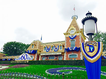 Disneyland Main Street Station, Disneyland, Train station, Diamond anniversary, Floral Mickey, Main Street HD wallpaper