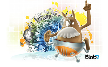blob 2, cartoon, animated, 3d, thq HD wallpaper