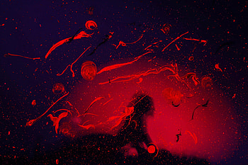 Abstract, Silhouette, Spray, Blur, Smooth, Paint HD wallpaper