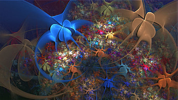 Abstract, Flowers, Patterns, Glare, Multicolored, Motley, Fractal HD wallpaper