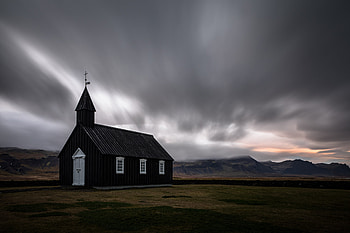 Icelandic Church Under Moody Skies – Religious, Iceland, religious, church HD wallpaper