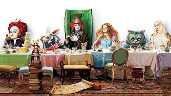 Alice, Wonderland movie, , Tea party HD wallpaper