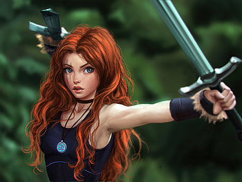 Celtic Warrior Princess , princess, artist, artwork, digital-art, deviantart HD wallpaper