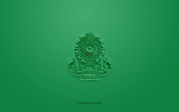 Mohammedan SC, creative 3D logo, green background, EFLI, Indian American football club, Elite Football League of India, Kolkata, India, American football, Mohammedan SC 3d logo HD wallpaper
