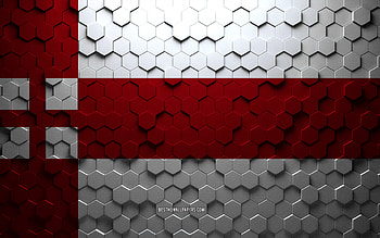Flag of Amersfoort, honeycomb art, Amersfoort hexagons flag, Amersfoort 3d hexagons art, Amersfoort flag HD wallpaper