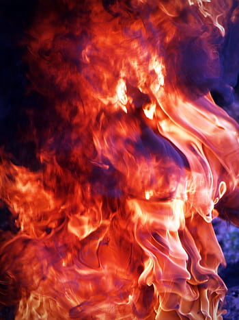 Powerful and mesmerizing flames create a vivid and dynamic visual scene. HD phone wallpaper