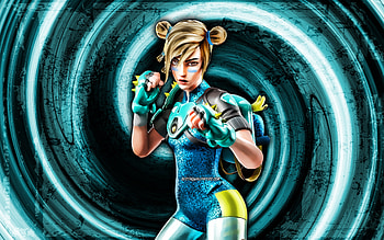 Moxie, blue grunge background, Fortnite, vortex, Fortnite characters, Moxie Skin, Fortnite Battle Royale, Moxie Fortnite HD wallpaper