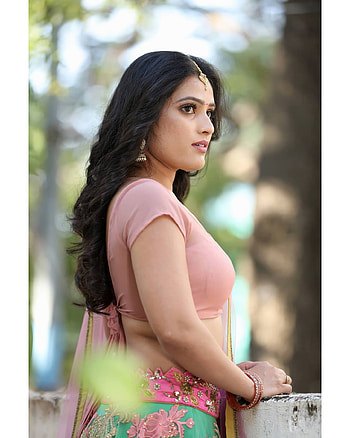 Anusha Parda, black hair, flash graphy HD phone wallpaper