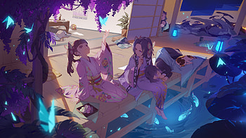 Kanae Kocho Kanao Tsuyuri Kiyo Terauchi Naho Takada Shinobu Kochou Sumi Nakahara Demon Slayer Kimetsu no Yaiba HD wallpaper